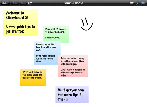 Stickyboard 2 ホワイトボードの特化したアプリや付箋に特化したアプリはありますが これは両方の機能をハイレベルで備えているのでいろいろなアイデアワークに活用できます アプリレビューサイト けろくまのアプリ通信