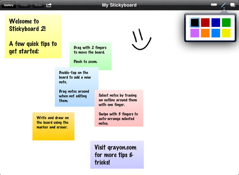 Stickyboard 2 ホワイトボードの特化したアプリや付箋に特化したアプリはありますが これは両方の機能をハイレベルで備えているのでいろいろなアイデアワークに活用できます アプリレビューサイト けろくまのアプリ通信